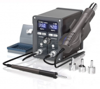 Паяльна станція BAKU BA-898A+, 2в1, цифрова індикація, паяльник/паяльний фен з блоком регулювання, Box