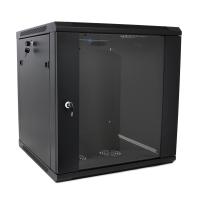Шафа Merlion 27U, 600*450*1303mm (Ш*Г*В)мм загартоване скло, чорна, сталь 1,2мм із замком (в розібраному вигляді!!!)