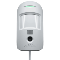 Дротовий сповіщувач руху з камерою Ajax Superior MotionCam white Fibra