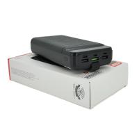 PowerBank XO-PR156 30000mAh, flashlight, Input: 5V/2.5A, 9V/2A, 12V/1.5A (Micro, Type-C, Lightning), Output: 5V/3A, 9V/2A, 12V/1.5A(3USB, Type-C),Q30,plastic,Black