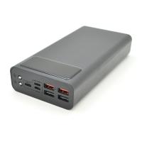 PowerBank XO-PR123 30000mAh, flashlight, Input :5V/2.5A, 9V/2A, 12V/1.5A (Micro,Type-C,Lightning), Output:5V/3A ,9V/2A, 12V/1.5A (3USB,Type-C), Q56,plastic,Black