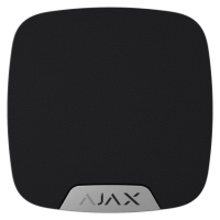 Бездротова внутрішня сирена з клемою для додаткового світлодіода Ajax Superior HomeSiren black Jeweller