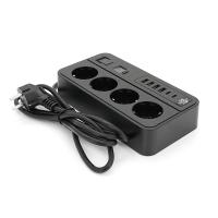 Мережевий фільтр із захистом від перенапруги G13H, 3000W, 4 Socket + 4 USB 3,2А + 2 Type-C + таймер, 2м, Black, Box