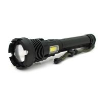 Ліхтар ручний Voltronic XHP90, 1LED XHP90, 45W, бічний світлодіод, 7 режими, ZOOM, 2х18650/6200mah, Black, IP40, кабель USB-Type-С, 260х60х35мм, BOX