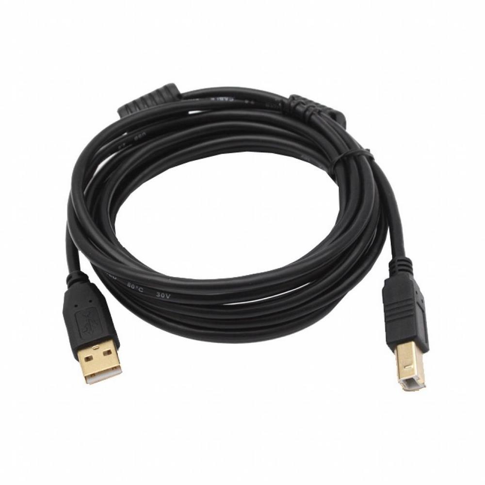 Кабель USB 2.0 AM/BM, 1.0m, 1 ферит, чорний, Пакет Q500