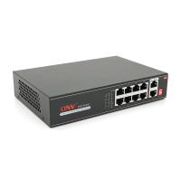 8ми портовий PoE комутатор з автоперезапуском ONV-H1108PLD, 8хРоЕ 100 Мбіт + 2хUplink 100 Мбіт до 250м, IEEE802.3af/at, загальна потужність 120Вт