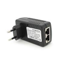 POE інжектор RITAR  48V 0,5A (24Вт) 2 порти (RG-45 10/100Мбіт/с + RG-45 POE) Євро вилка