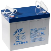 Акумуляторна батарея GEL RITAR DG12-75, Gray Case, 12V 75Ah (260 х 169 х 211), 23,5 kg