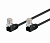 Патч-корд литий неекранований RJ45 UTP5e 0.5m patch D=4.9mm AWG26 2x90° Gold, Cu, DC 2-12V, чорний
