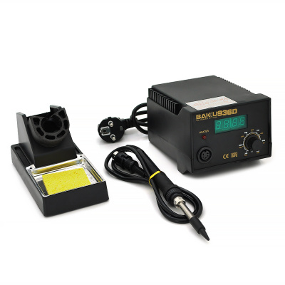 Паяльна станція BAKKU BK-936D, цифрова індикація, паяльник з блоком регулювання, Box (263*215*118)  2,02 кг