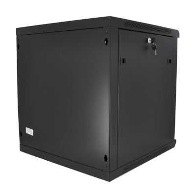 Шафа Merlion 22U, 600*450*1081mm (Ш*Г*В)мм загартоване скло, чорна, сталь 1,2мм із замком (у розібраному вигляді!!!)