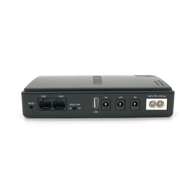 ДБЖ UPS-18W DC1018P YT45103 для роутерів/комутаторів/PON/POE-430, 5//9/12V, 1A, 10000MAh(знімні 4*2500MAh), Black, BOX