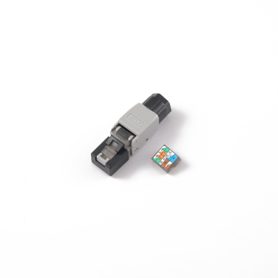 Конектор RJ-45 швидкого монтажу 8P8C UTP Cat-6 (розбірний, безінструментальний) сірий, ціна за 1 шт