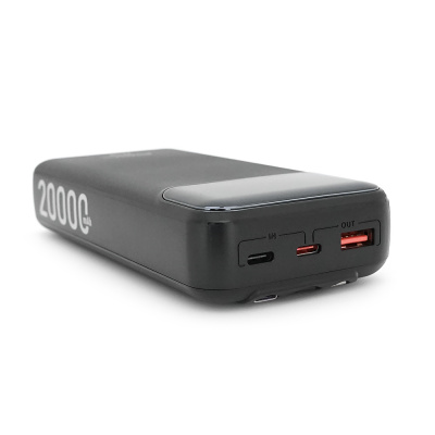 Powerbank ACL PW-117 20000mAh, PD22.5W, 1xUSB+2xUSB-C, 3 кабелі (USBType-C/Lighting), 0.47кг, Black/White, Box