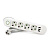 Мережевий фільтр F04U, 4 розетки EU + 3 USB, 1.5 м, перетин 3х0, 75мм, 2500W, White, Box