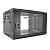Шафа  Merlion 6U, 600*600*367 (Ш*Г*В)мм  загартоване скло, чорна. сталь 1,2мм з замком
