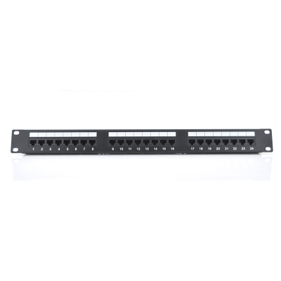 Патч-панель RITAR 24 порти UTP DUAL кат 5Е 19 "1U НЕ екранована чорна Q25