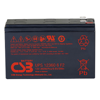 Акумуляторна батарея CSB UPS123606F2/F1, 12V 6Ah (151х51х94мм), 2.03 kg Q12