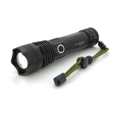 Ліхтарик Bailong BL-X71-P90, 3 режими, алюміній, акум 26650, USB кабель, BOX
