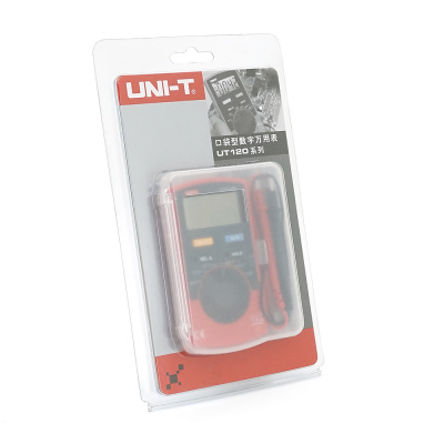 Мультиметр UNI-T UT120B: вимірювання V A Ω C Hz °C. Функції True RMS продзвінку тест діодів перевірка транзисторів. Габарити 110×58×11 мм
