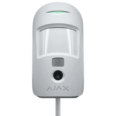 Дротовий сповіщувач руху з камерою Ajax Superior MotionCam white Fibra