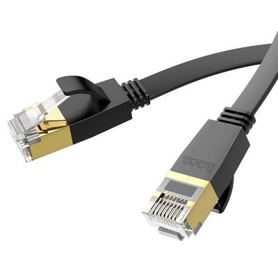 Патч-корд литий HOCO US07, FTP, RJ45, Cat.6, 3,0m, чорний