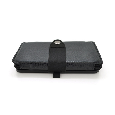 Solar panel 5 Foldings, built-in microUSB cable, Output: 5 /1,2 А(USB), plastic, Black, Corton box