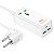 Мережевий фільтр HOCO AC9A на 1 розетку + 2 USB+USB-C, 30W, 220В, кабель 1,5м, White, Box