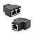 Розгалужувач RJ45 8P8C мама / 2 Х мама RJ45 для розгалуження кабелю, екранований, чорний, Q100