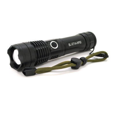 Ліхтарик Balog BL-X71-P90, Zoom, 3 режими, алюміній, компас, акум 18650, USB кабель, BOX