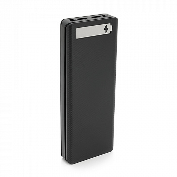 Power bank Voltronic L10 під 10х18650, Flashlight, Output: 5V-2A, Micro-USB, Type-C, Digital display, ABS, PVC, Black, BOX