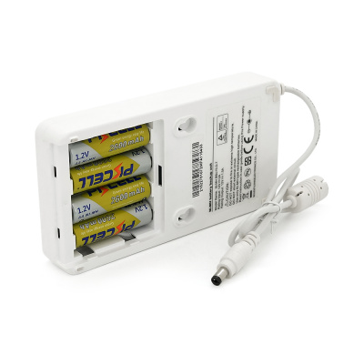 Корпус ДБЖ для роутера, 15W, Output: DC12V/1,5A, під акумулятори 4(АА), White, ОЕМ(Порожній)