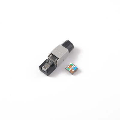 Конектор RJ-45 швидкого монтажу 8P8C UTP Cat-6 (розбірний, безінструментальний) сірий, ціна за 1 шт