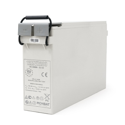 Акумуляторна батарея MONBAT FRONT TERMINAL 12MVR200 AGM 12V/200 Ah, 555x125x316 мм, 59.2 кг