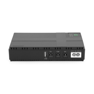 ДБЖ UPS-36W DC1036P для роутерів/комутаторів/PON/POE-430, 5/9/12V, 1A/2А, 12000мAh, Black, BOX