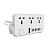 Мережевий фільтр ТВ-Т09, 3 розетки + 6 USB, 2 м, перетин 3х0,75мм, 3000W, White-grey, Box