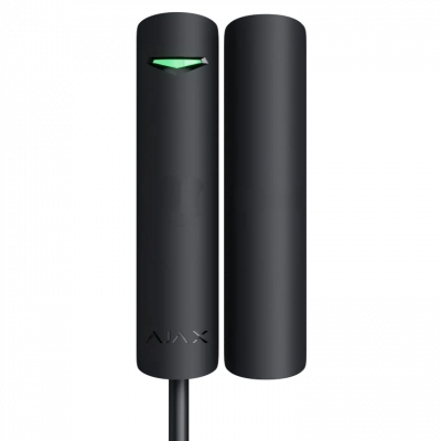 Дротовий магнітоконтактний сповіщувач Ajax Superior DoorProtect black Fibra