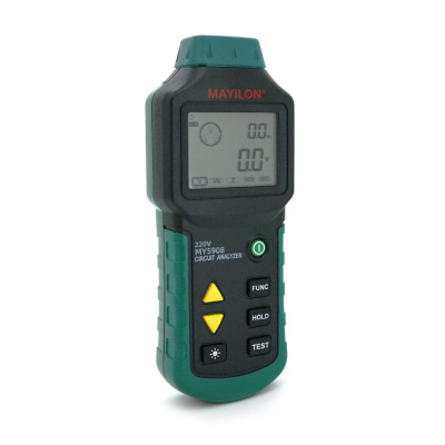 Аналізатор електричних ланцюгів Mayilon MY-5908 Вимірювання: V(AC/DC), A(AC/DC), Ω, C, Hz, cosφ, P/Q/S, THD, кВт·год. Функції: запис даних, тест ПЗВ