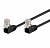 Патч-корд литий FTP, RJ45(кутовий/кутовий), екранований, FTP5e 0.93m, patch D=4.9mm AWG28 2x90° CU, чорний, Q200