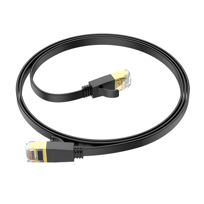 Патч-корд литий HOCO US07, FTP, RJ45, Cat.6, 1,0m, чорний