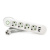 Мережевий фільтр F04U, 4 розетки EU + 3 USB, 1.5 м, перетин 3х0, 75мм, 2500W, White, Box