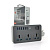 Мережевий фільтр ТВ-Т09, 3 розетки + 6 USB, 2 м, перетин 3х0,75мм, 3000W, Black-grey, Box