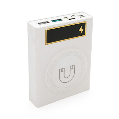 Power bank Voltronic CX4-PD-QIMagnetic під 4х18650, Magnetic Wireless Charger, Output:22.5W, Micro-USB, Type-C, Lightning, ABS, PVC, White, BOX