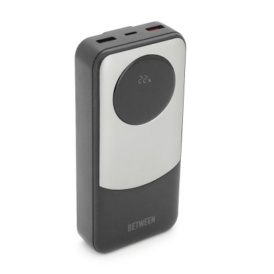 Power bank BETWEEN BTW-P6 20000mAh, 22.5W, 2 кабелі: Type-C+Lighting, Black, 460g, Box