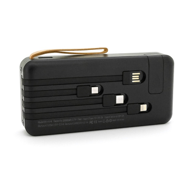 PowerBank Bunsey BY-14 20000mAh, Input:MicroUSB+Type-C, Output:2USB/Type-C, PD10W, Black
